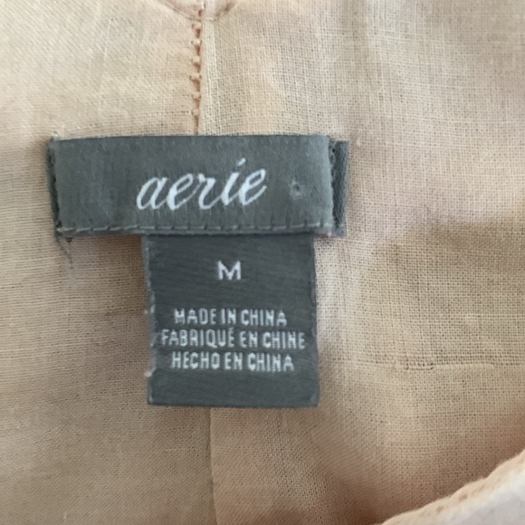 aerie Pale Pink Velour Blouse Size M. #108 - Picture 6 of 9